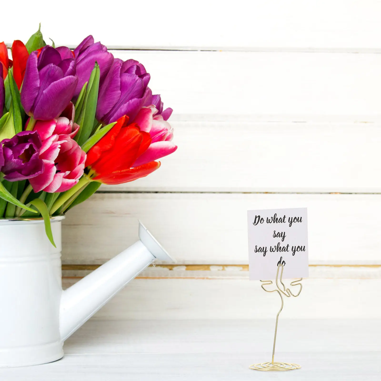 8Pcs Sturdy Gold Electroplated Plant Style Desk Holder for Table Numbers Name Cards Photos Notes Menu Clips Wedding Baby Shower