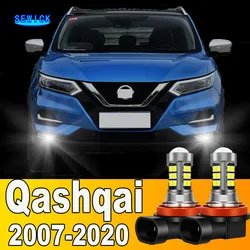 2pcs LED Front Fog Light Bulb Accessories For Nissan Qashqai J10 J11 2007-2020 2008 2009 2010 2011 2012 2013 2014 2015 2016 2017