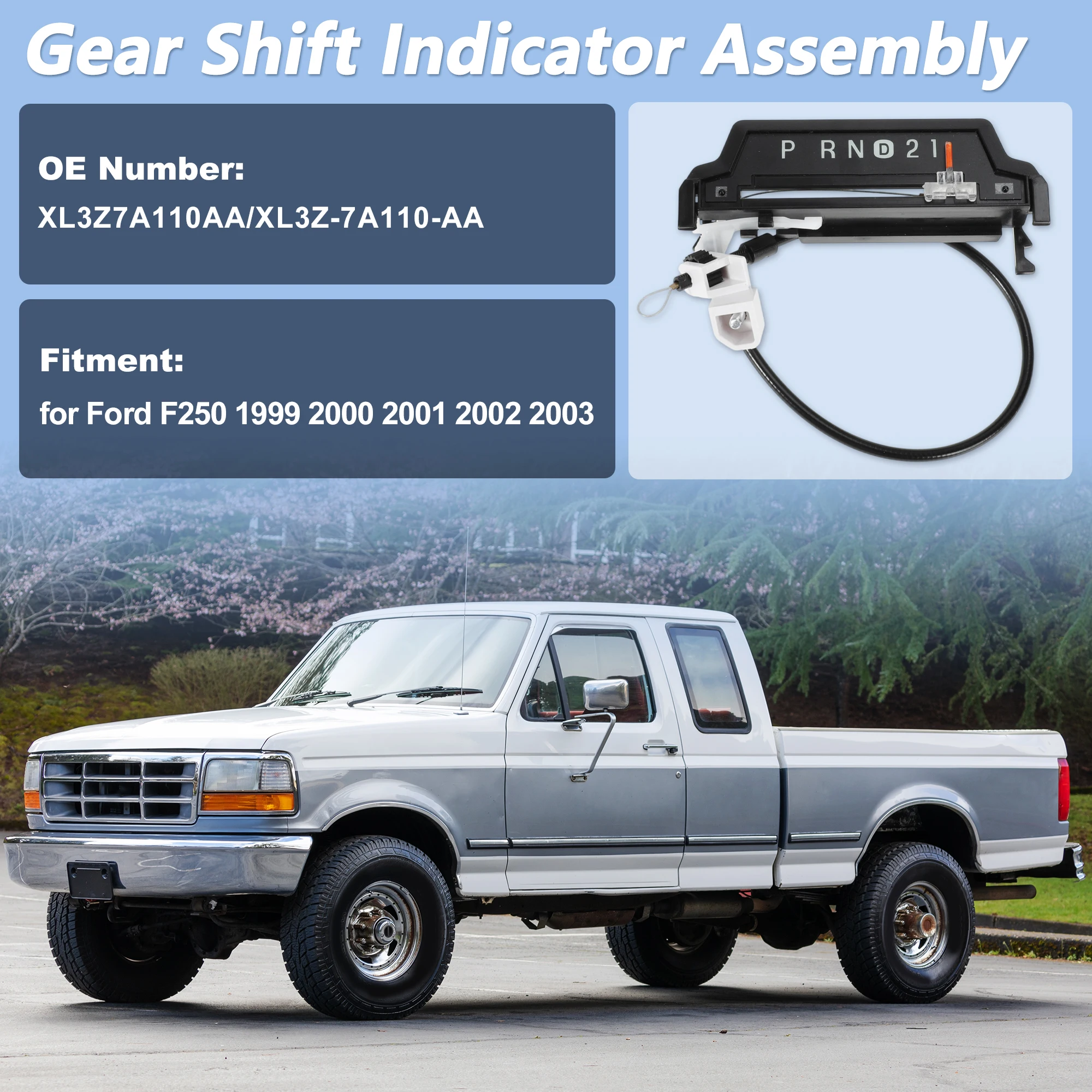 Motoforti Gear Shift Indicator Assembly Cable for Ford F250 1999-2003 No.XL3Z-7A110-AA