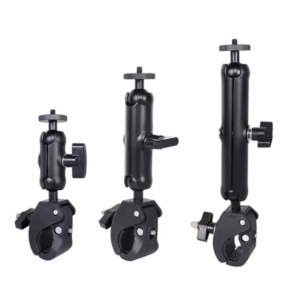 

360° Rotating Action Camera Stand S/M/L Sturdy Mobile Phone Clamp Black Universal Recording Microphone Holder