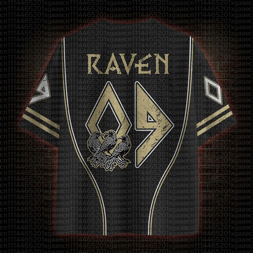 2026 New Nordic Mythical Theme Sports Fashion Short Sleeve V-neck Street View Clothing Mythical Fan Gifts