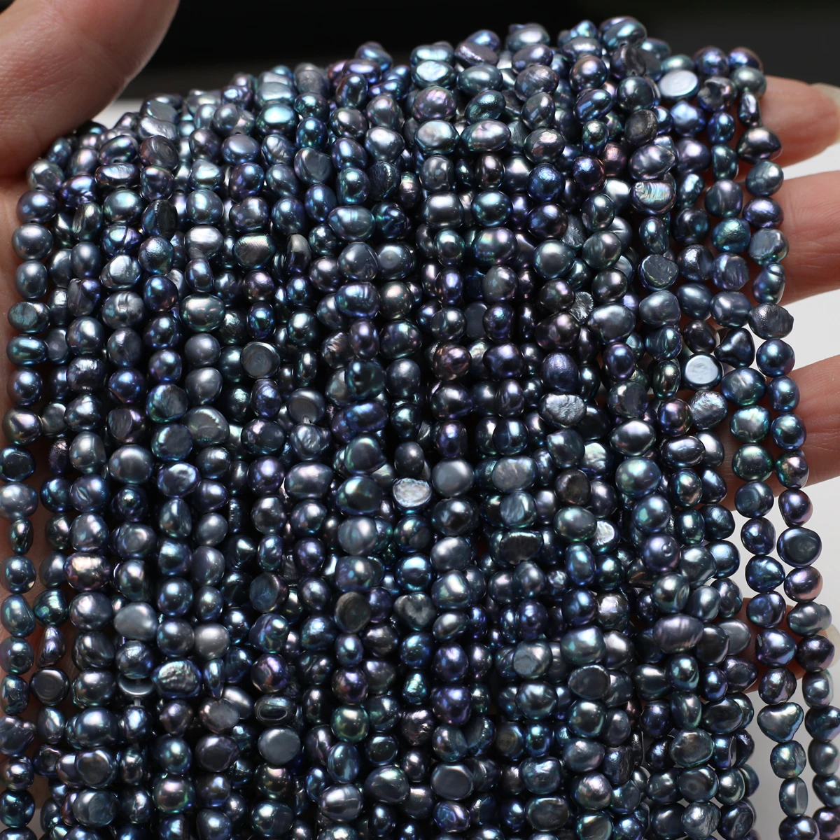 

4-5mm Baroque Black Natural Freshwater Pearls Irregular Shapes Loose Beads for Jewelry Making DIY Necklace Bracelet Accessories