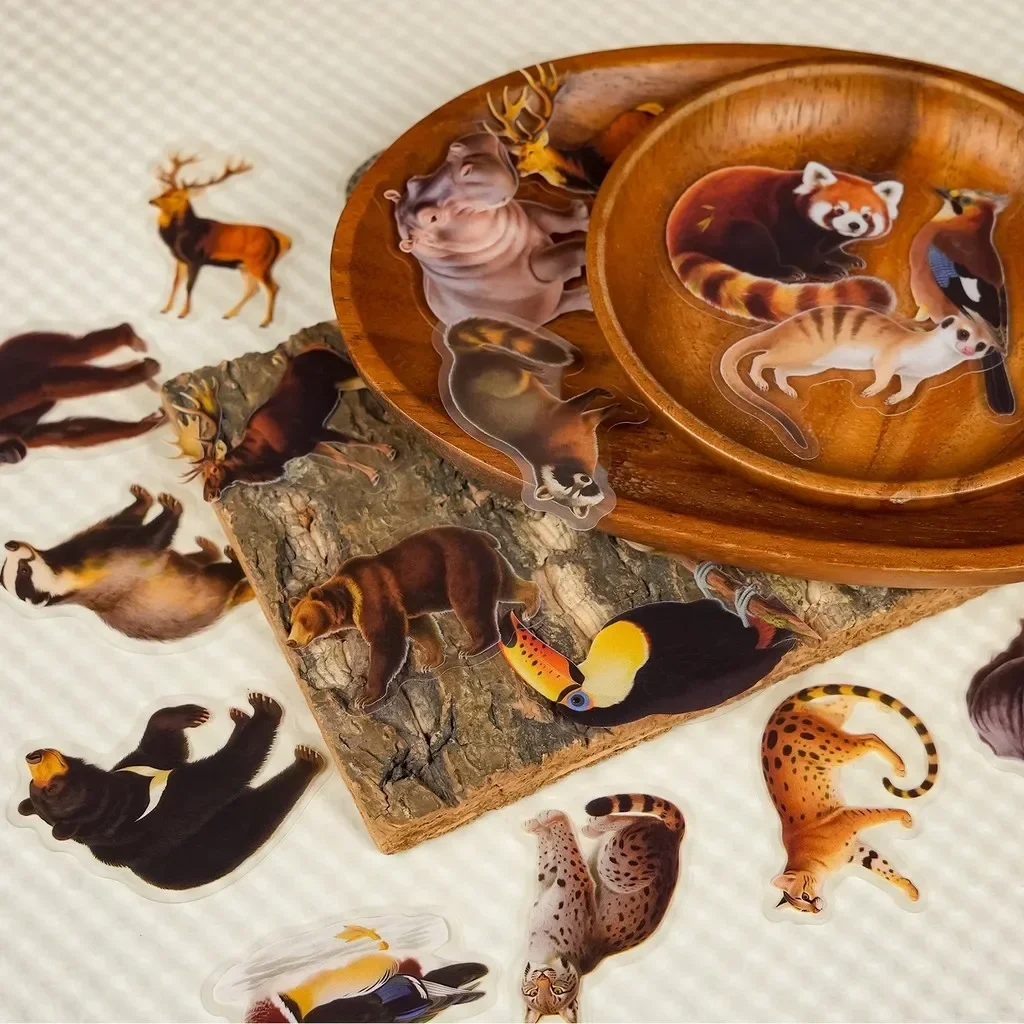 Clear PET Woodland Creature Sticker Pack 56PCS High Definition Nature Decorative Stickers for Scrapbooking Giajar Sticker Store