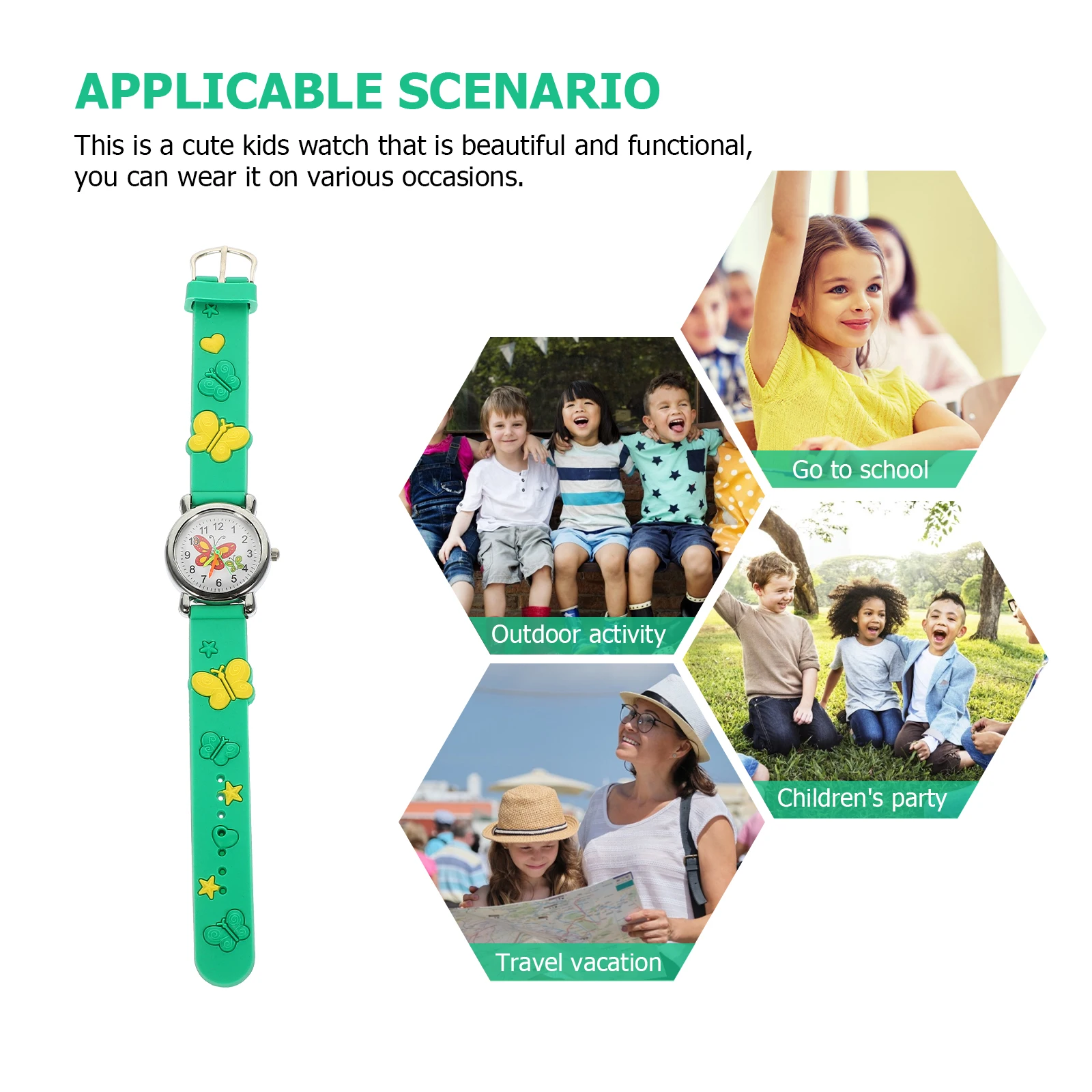 Butterfly Pattern Watch Cartoon Wrist Watches Cute The Gold