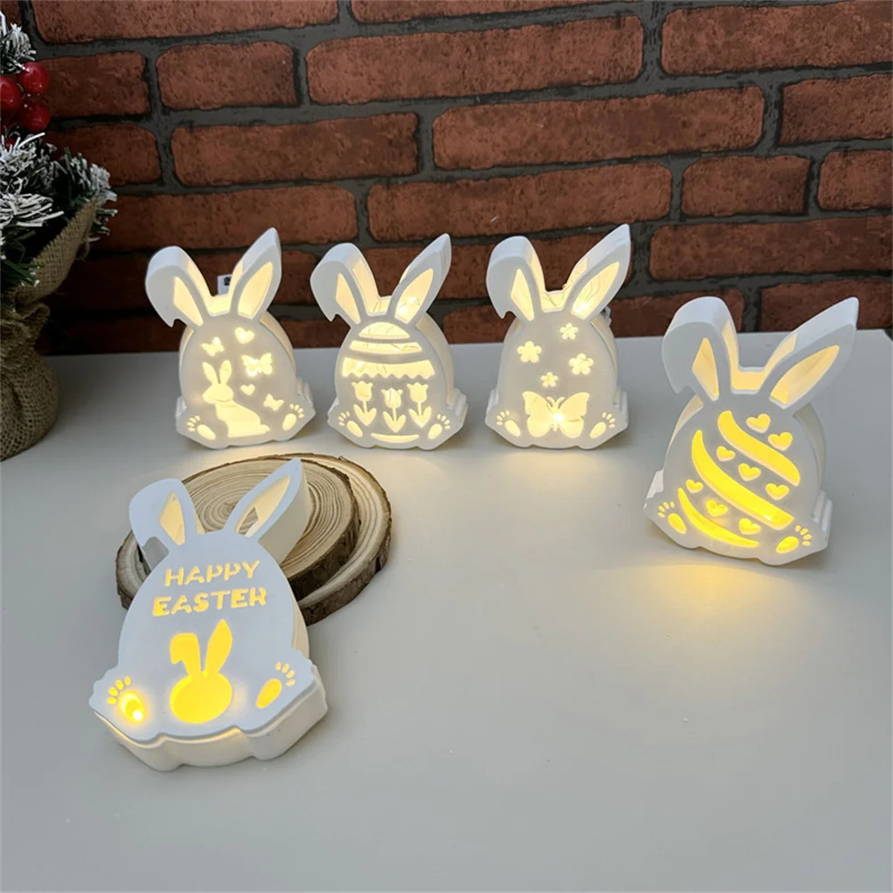 Gypsum Atmosphere Projection Decorative Atmosphere Dropping Silicone Mold Rabbit Home Decor for Easter Decoration