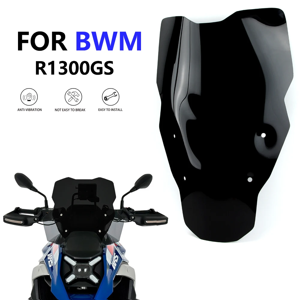 Pára-brisas da motocicleta para BMW R 1300 GS, R1300GS ADV Adventure, Novo pára-brisa, Tela de alta qualidade, Acessórios para motocicletas, 2023-2024