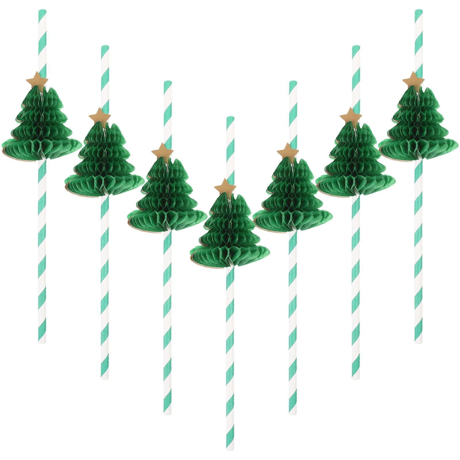 10 قطعة مهرجان القش شجرة عيد الميلاد العسل ورقة القش للحزب لوازم عيد الميلاد الشرب المتاح المشروبات القش المطبخ