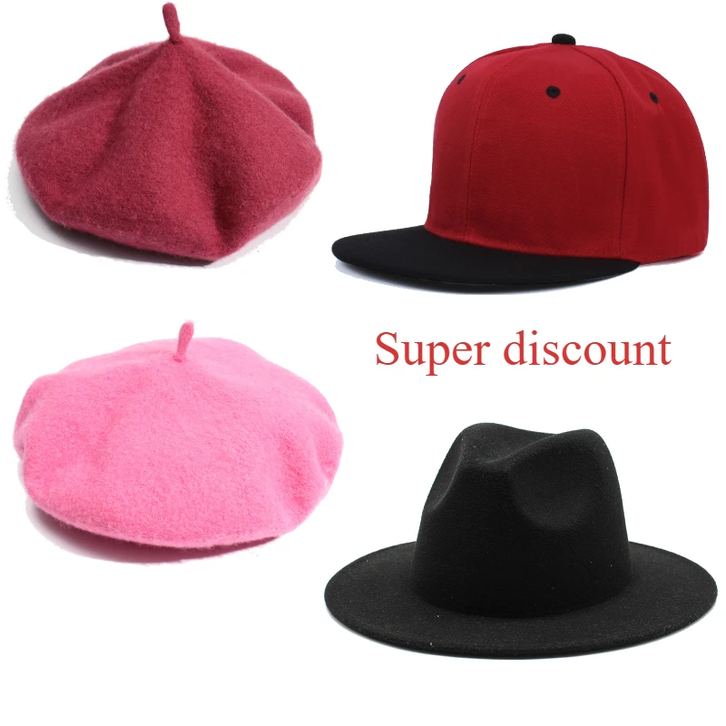 

Various Hats Beret Baseball Cap Hat Solid Color Warm Wool Winter Thin Wool Women Girl Beret French Artist Beanie Hat Cap