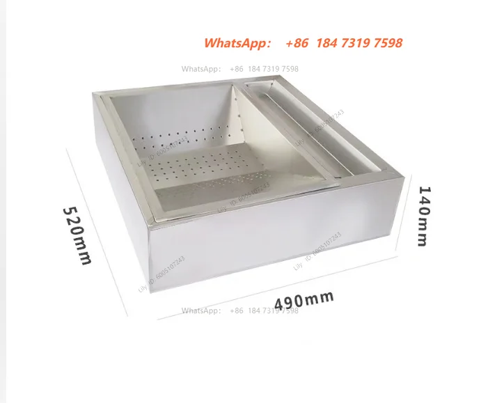 French Fry Dump Station French Fries Oil Filtering Station Potato Chips Tray Fried Food Stacking Plate 52*37.5*14 cm