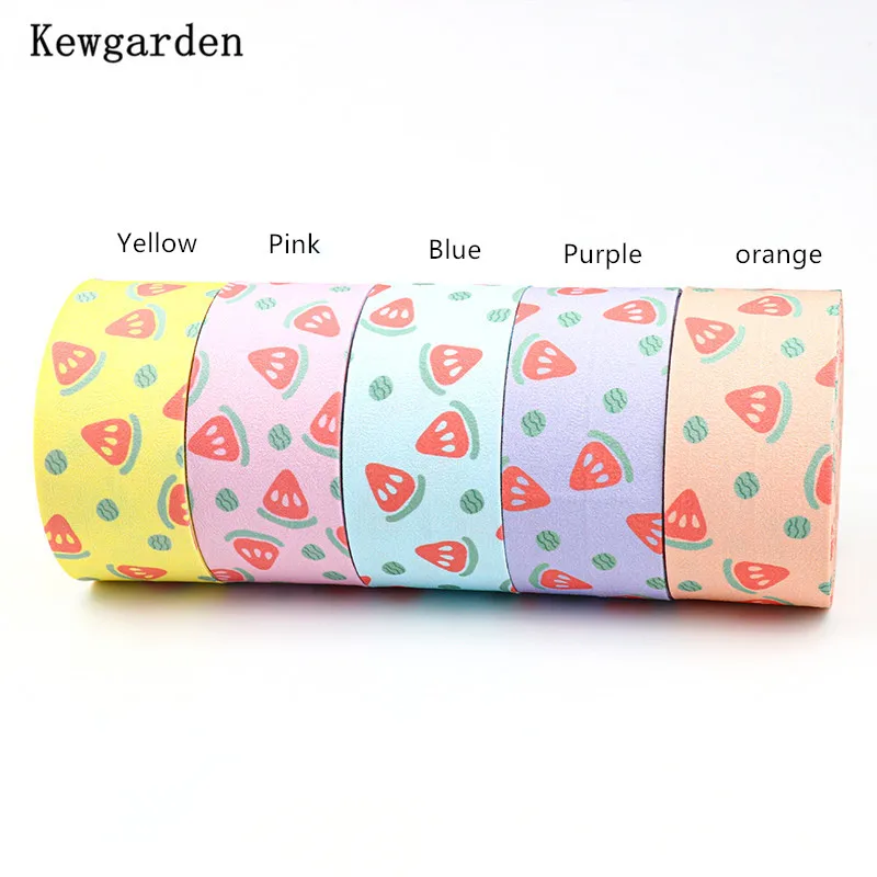 Watermelon Pattern Layering Cloth Ribbons for DIY Hair Bow Accessories Sewing Handmade Tape 5cm 25mm 10mm 1-2 Inch - 11 Yards -