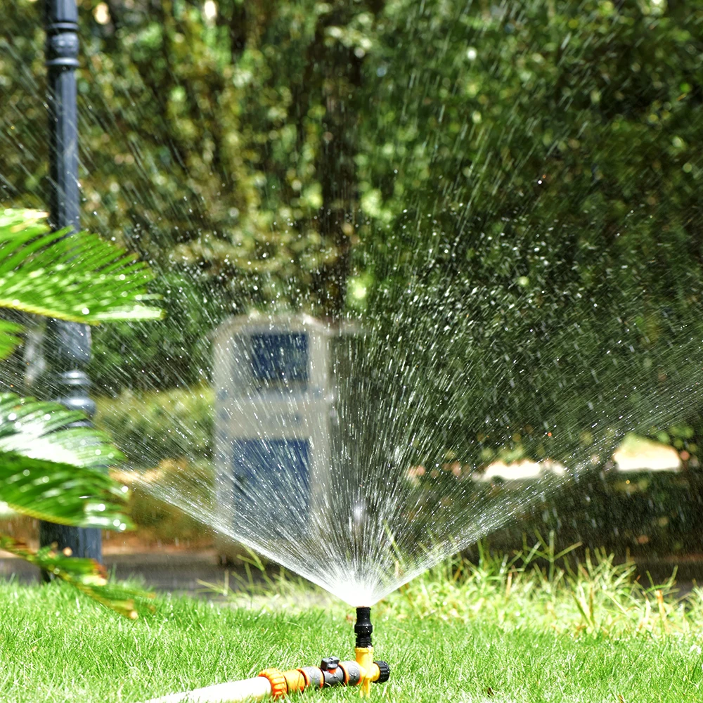 Garden Sprinkler 360° Rotating Sprinkler 350/550L/H With Plastic Spike Support 1/2\