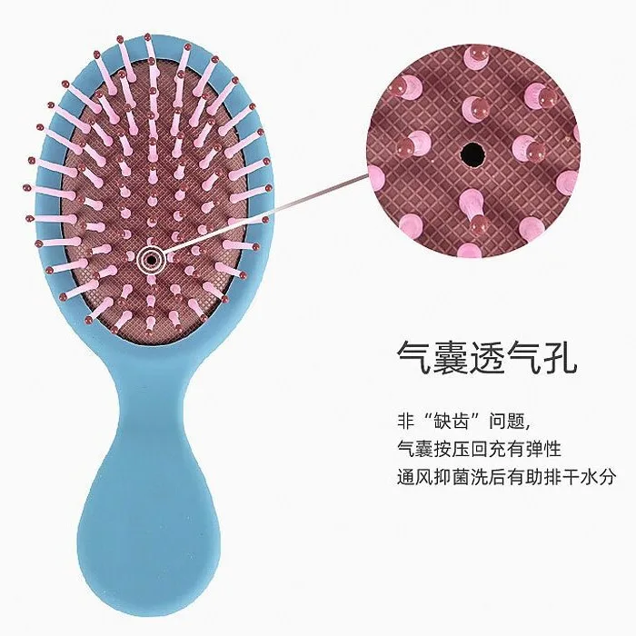 200Pcs Net Red Cartoon Macaron Color Air Cushion Comb Girl Small Cute Hair Comb Portable Anti-static Household Comb