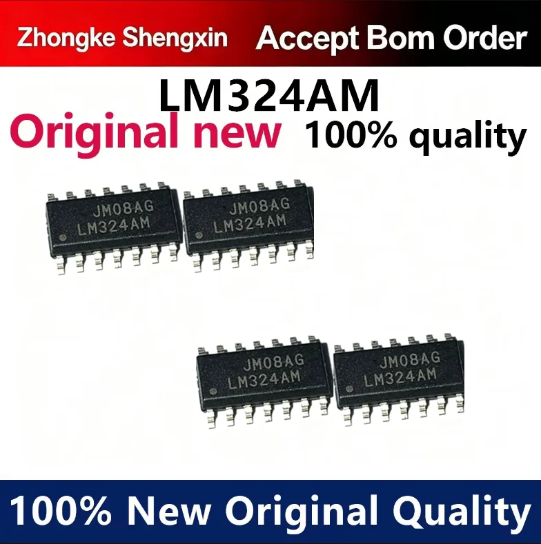 （5pcs-100pcs）Brand new original genuine LM324AM LM324AMX/NOPB SOP-14 four-way operational amplifier chip