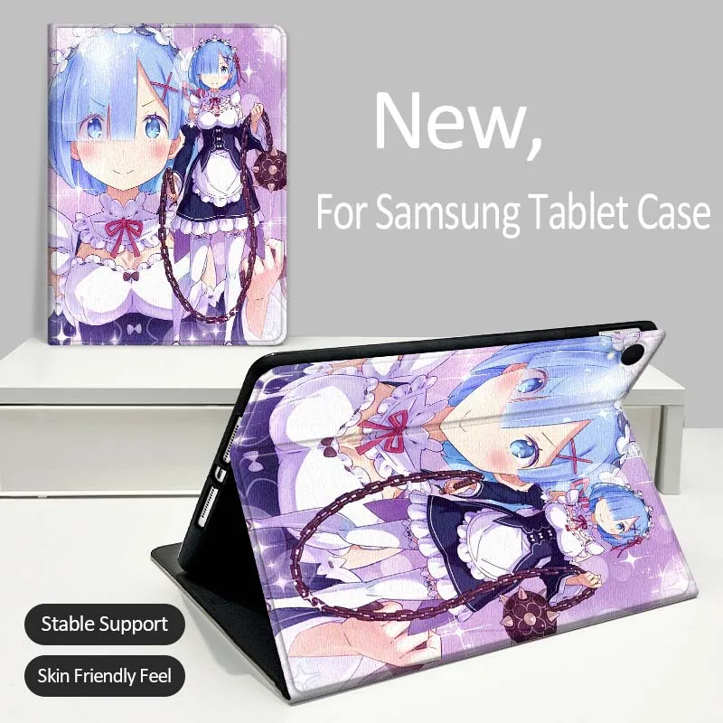 

R-Re Z-ZEROS Girl Tablet Case For Samsung Galaxy Tab A A7 A8 A9 A11 S6 S11 Lite Plus 10.1 10.4 10.5 Inch