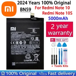 2024 Years 100% Original High Quality BN59 5000mAh Battery For Xiaomi Redmi Note10 Note 10 10S Batteries Bateria Fast Shipping