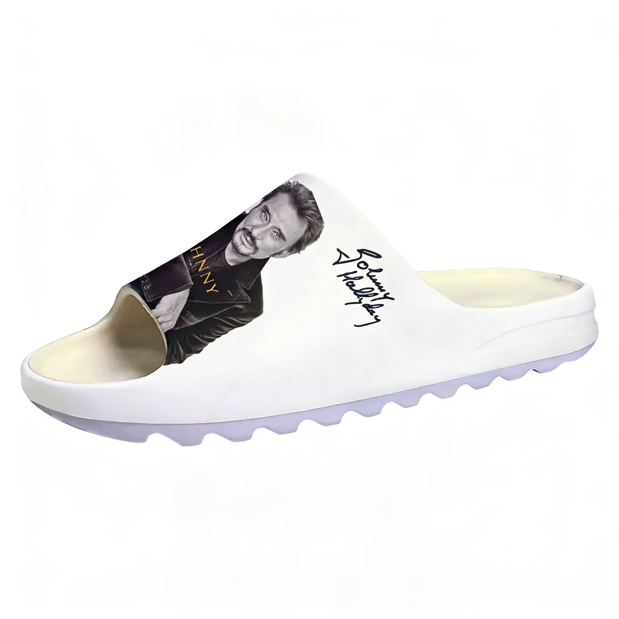 Johnny Hallyday Soft Sole Sllipers Mens Womens Teenager Home Sandals Step on Customize Bathroom Beach Slides Shoes