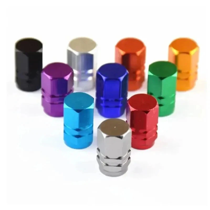 4/8Pcs Universal Premium Aluminum Car Tyre Air Valve Caps Bicycle Tire Valve Cap Car Wheel Styling Red Black Blue Silver