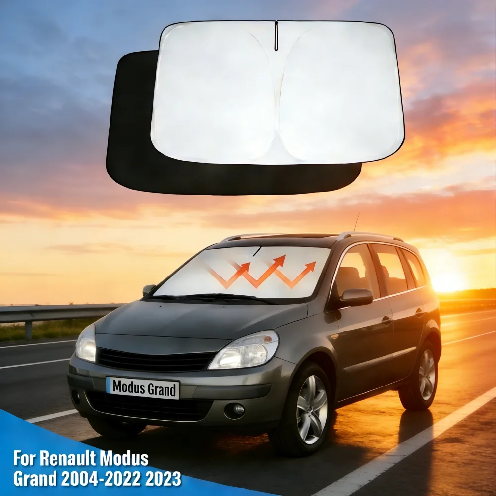 

Солнцезащитный козырек для лобового стекла Renault Modus Grand 2004-2023, складной, блокирует УФ-лучи, защищает от солнца