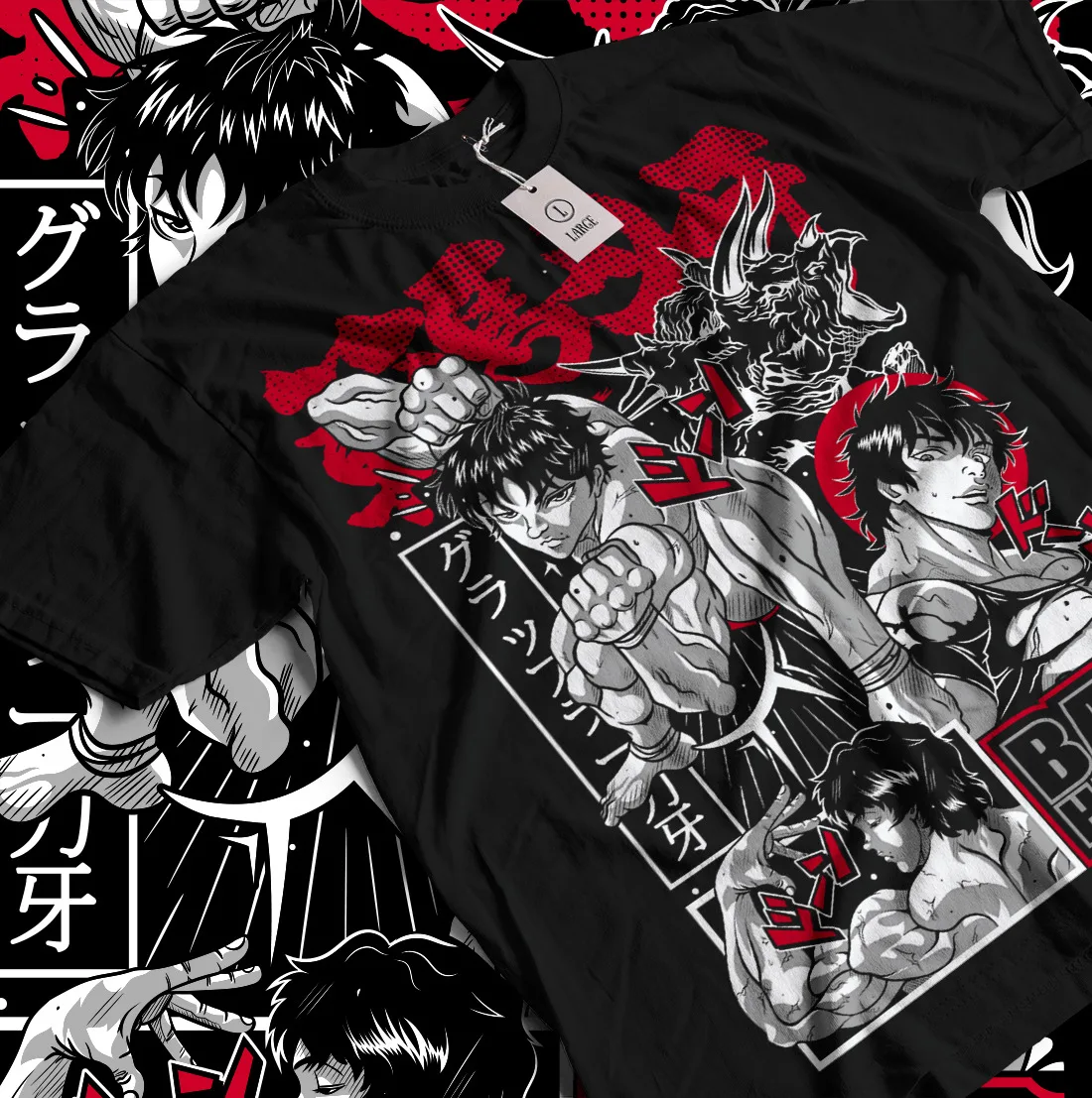 

Baki the Grappler T-Shirt Baki Hanma Yujiro Hanma Baki Anime Gift Shirt All Size