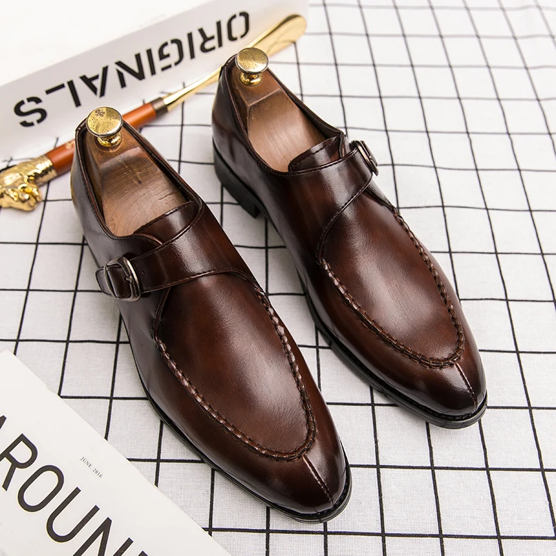 

Men Shoes Casual Business Loafers Black and Brown Men Comfortable and Breathable Office Brand Leather Shoes Social Shoes Men