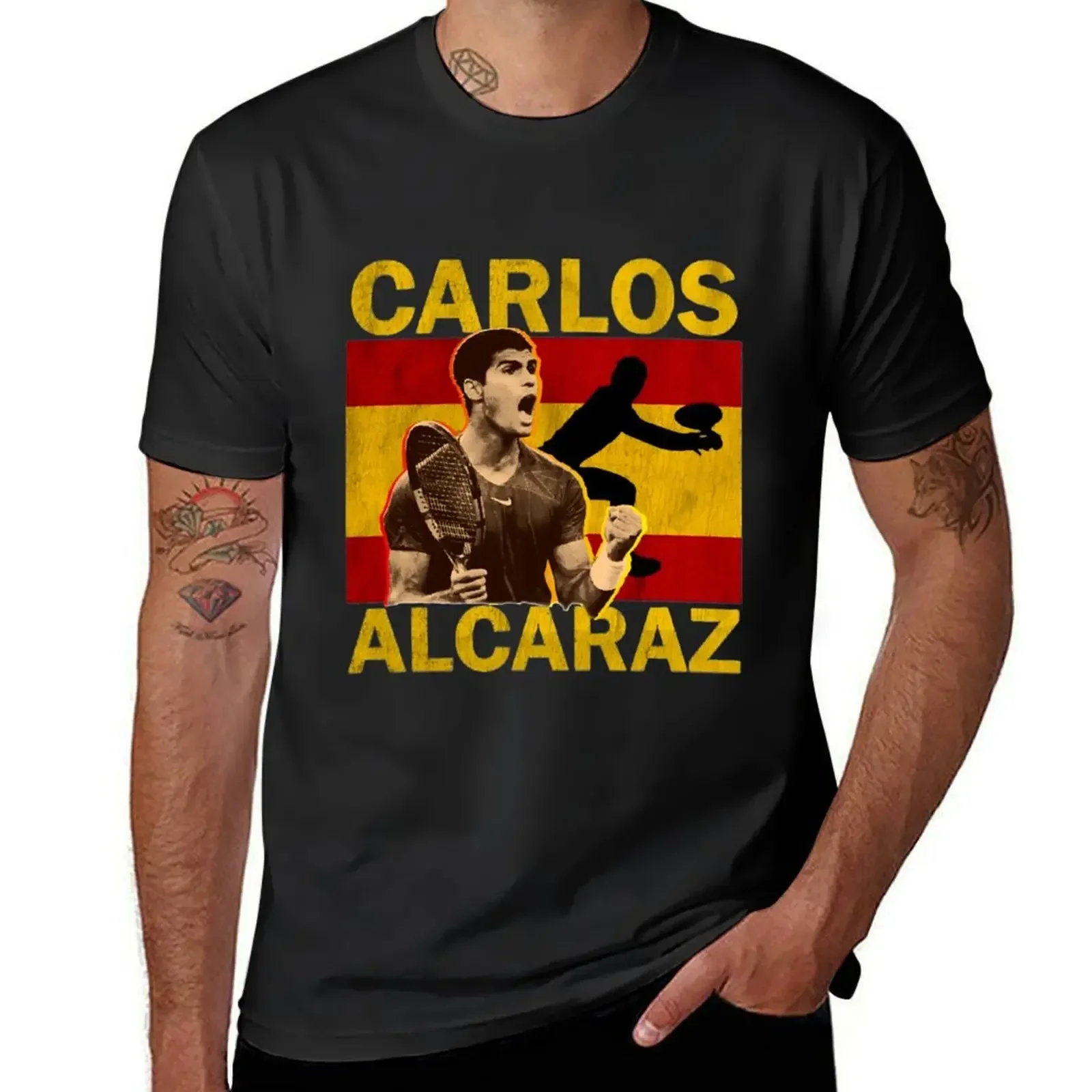 Carlos Alcaraz spain carlos alcaraz tennis winner champion sport T-Shirt anime kawaii clothes designer t shirt men manga vintage