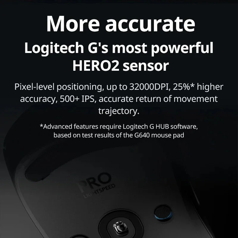 Logitech GPW4 PRO 2 LIGHTSPEED Wireless Gaming Mouse Symmetrical Dual-Mode Design RGB Lighting Combines Style and Functionality