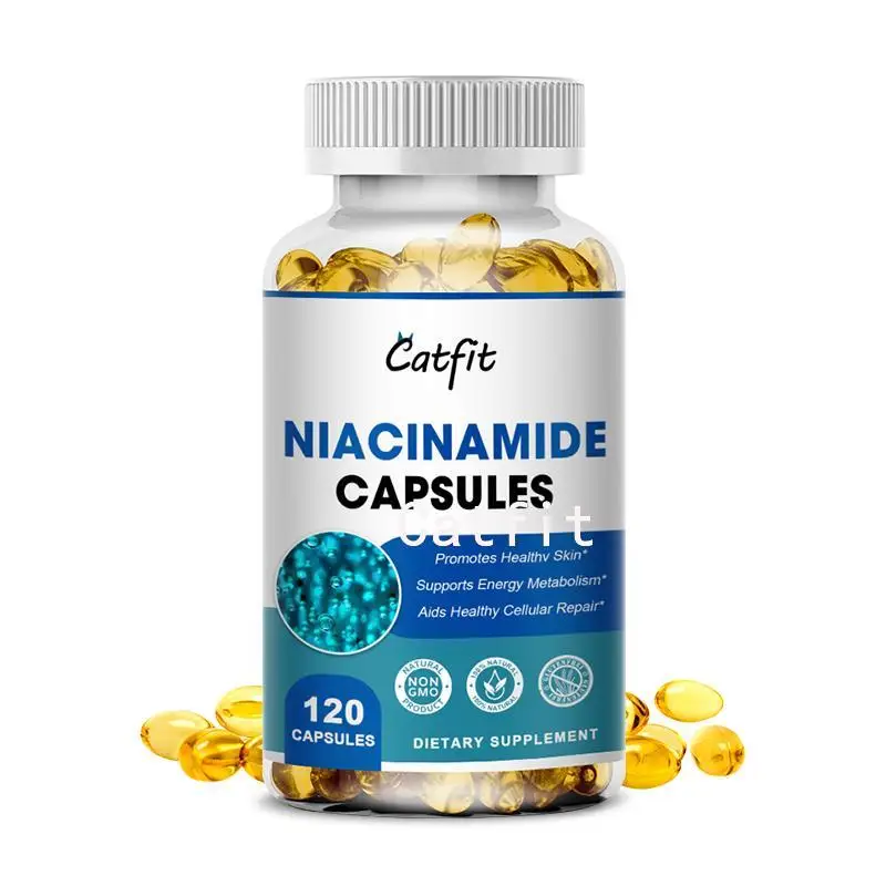 

Catfit Vitamin B3 Nicotinamide Capsules Skin Nutrition support Capsules Skin Cell Repai Supplements