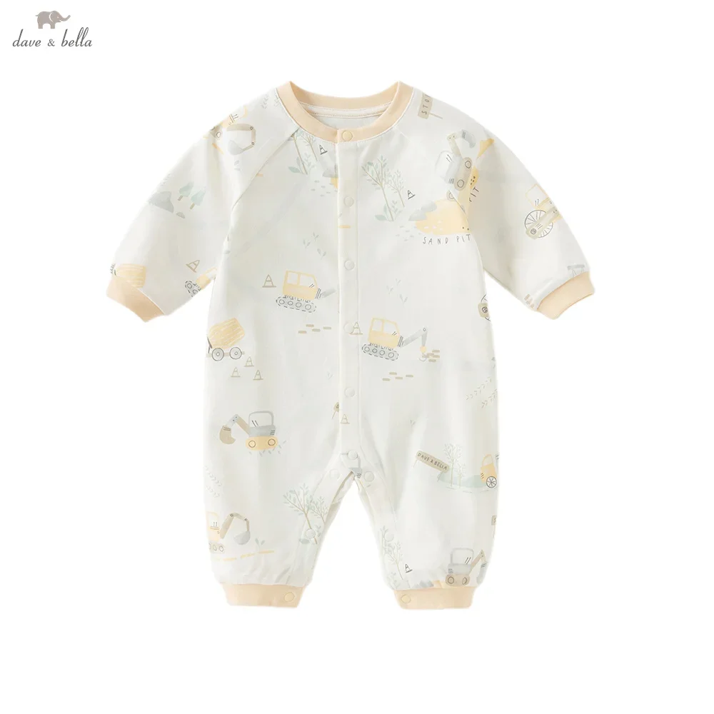 Dave Bella Baby Newborn Cotton Jumpsuit Creeper Autumn Boys Girls Cute Cartoon Print Romper Comfortable DB3252828