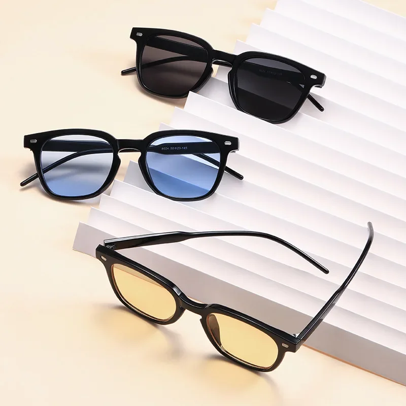 Vintage Square Sunglasses for Woman Retro Brand Sun Glasses Female Black Yellow Fashion Candy Colors Oculos De Sol Feminino