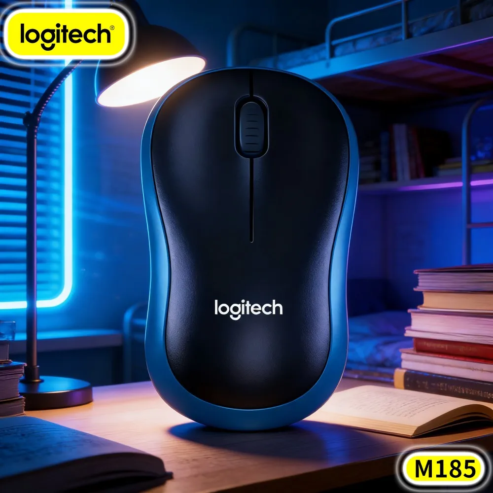 Logitech M185 Mouse For Casual Gaming 1000 DPI Tracking 10M Range Auto-Sleep 1 AA Battery Included Computer Tool