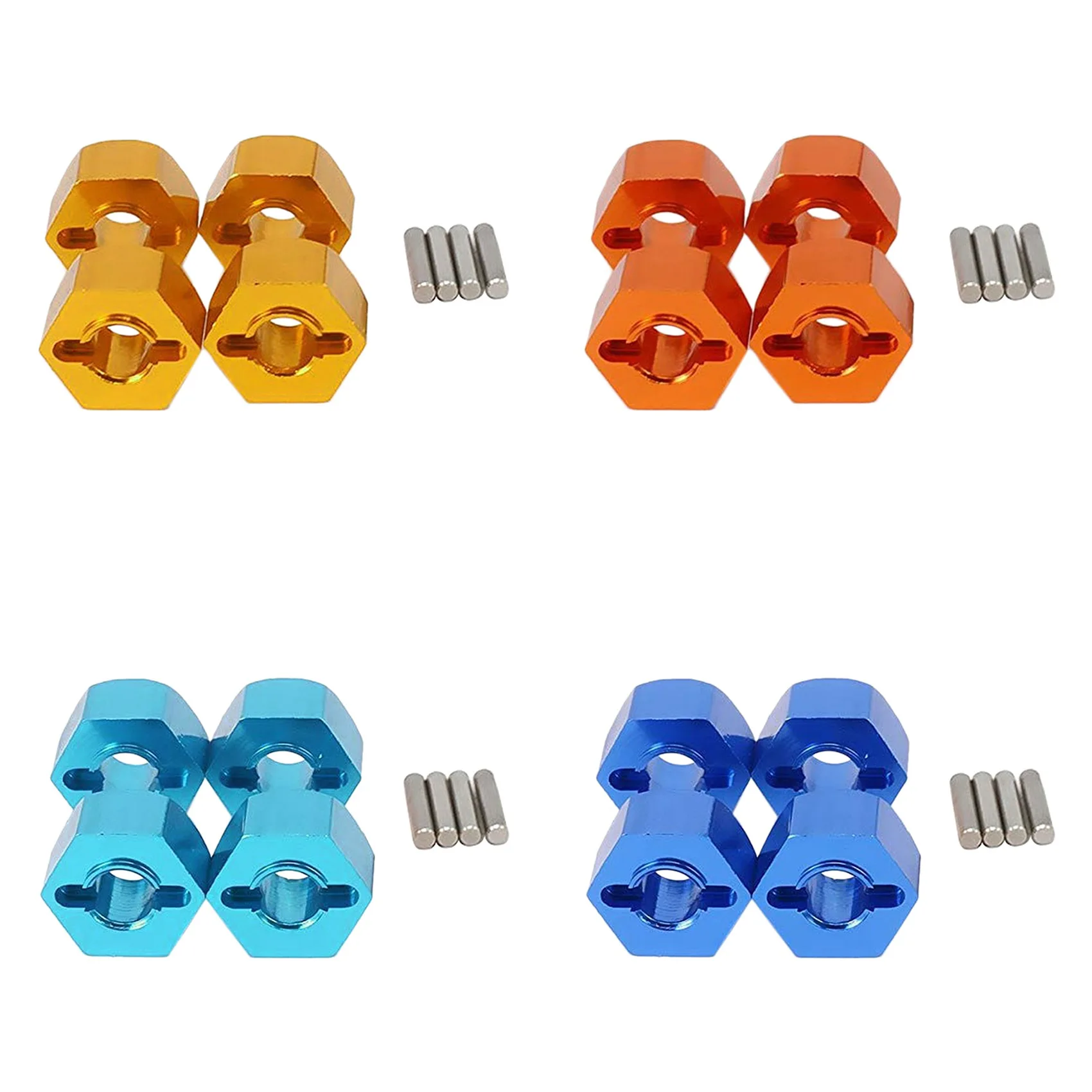 4 stuks K949-12 12mm Hexagon Wiel Zetel Adapter voor Wltoys K949 10428-A Vierwielige Klimmen Auto RC auto Onderdelen Hemelsblauw