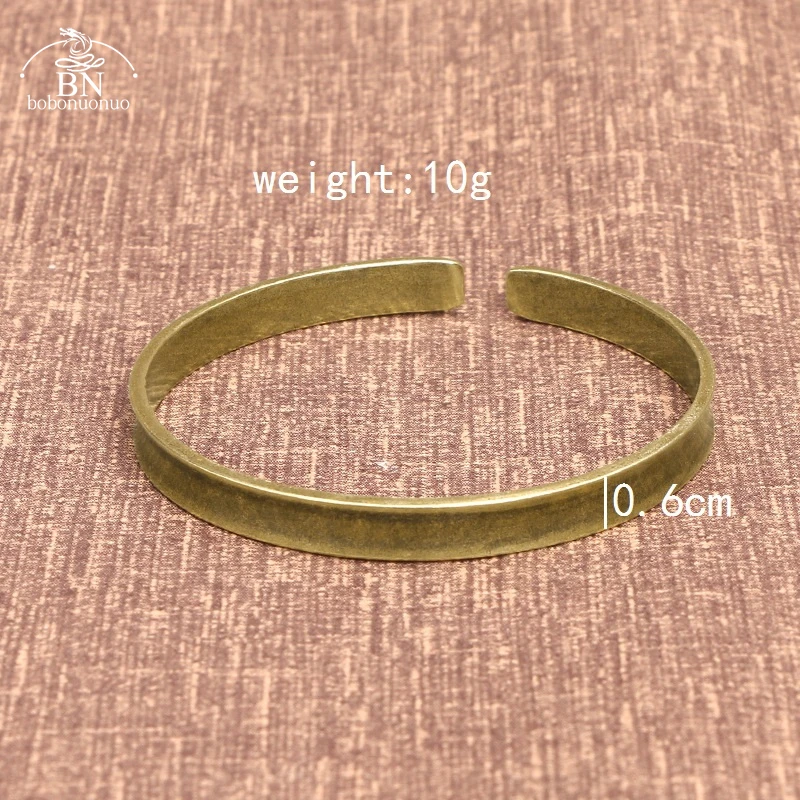 Fashion Retro Color Glossy Brass Bangles Jewelry Pure Copper DIY Bracelet Accessories Women Simple Vintage Bangle for Women Gift