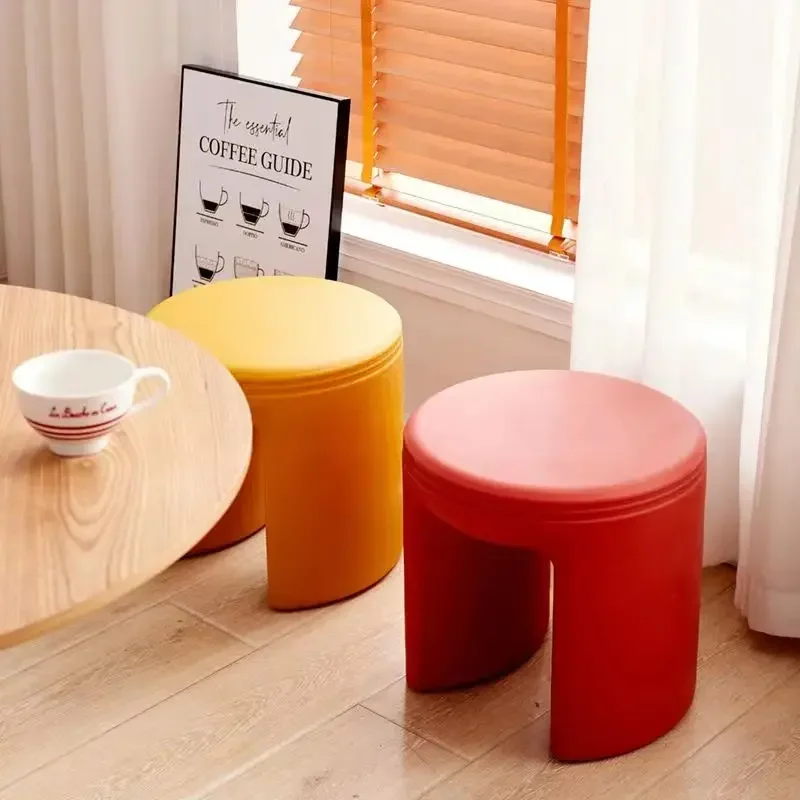 

Hallway Ottoman Nordic Thickened Stools Shoe Changing Stool Footrest Shower Seats Small Round Stool Dining Furniture Bench