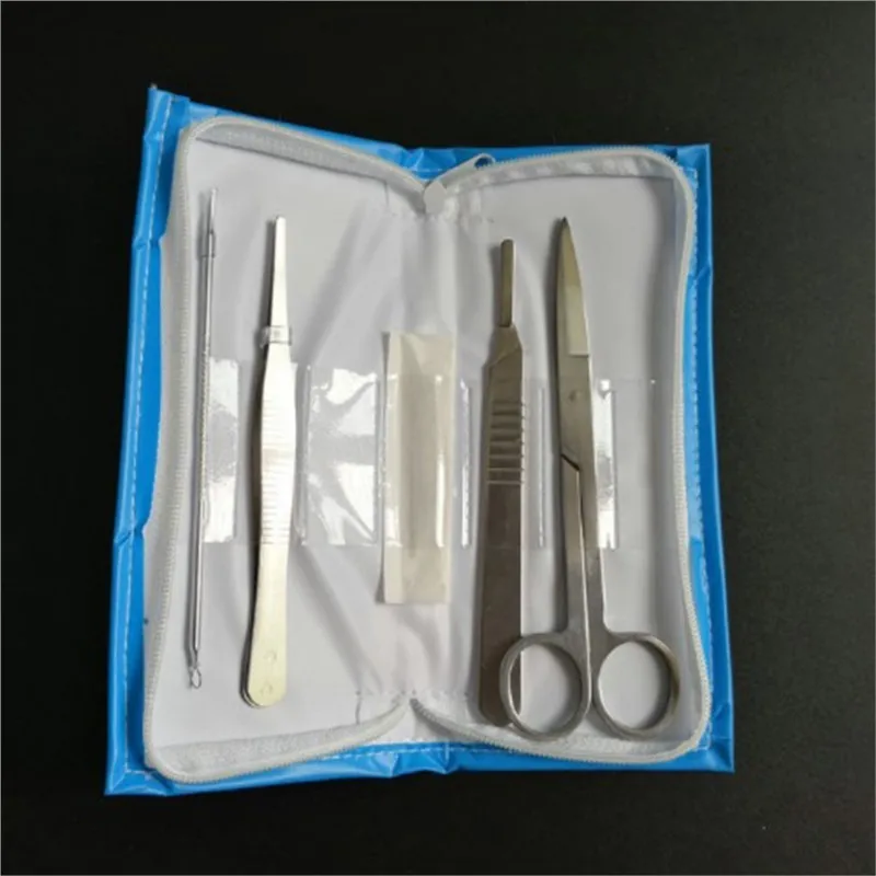 4pcs/Set Stainless Steel Dissecting Animal Dissection Kit taxidermy Set Biology Student School Lab Training Instrument Tools