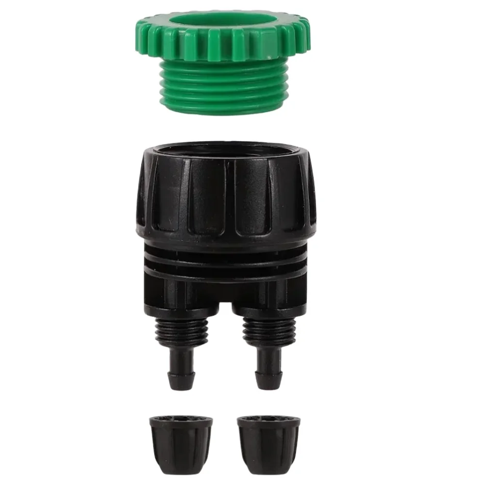 Drip Irrigation Faucet Adapter for 4mm and 7mm Tubing Connectors Compatible with Standard Outdoor Water Spigots and Garden Hoses