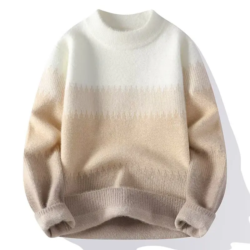 

2025 мужской и женский плюшевый свитер, пуловеры, корейский зимний теплый повседневный свитер с круглым вырезом, высокое качество, крутой топ, модная мужская одежда