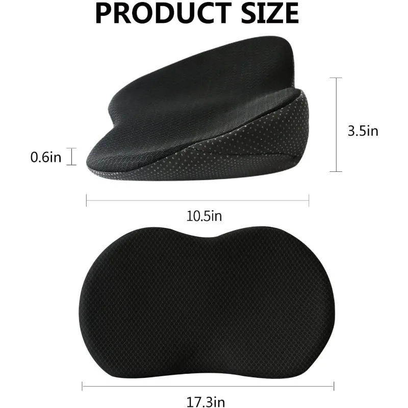 

Sciatica Lower Back Pain Relief Car Seat Cushion New 2 in 1 Memory Foam Seat Pad for Car Driver Seat Comfort Ergonomic