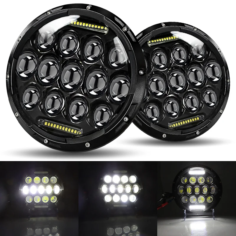 7 Inch LED Headlight White DRL Led H4 Headlamp Hi/Low Turn Signal For Urban 4X4 Suzuki Samurai Jeep Wrangler Off Road Motorcycle