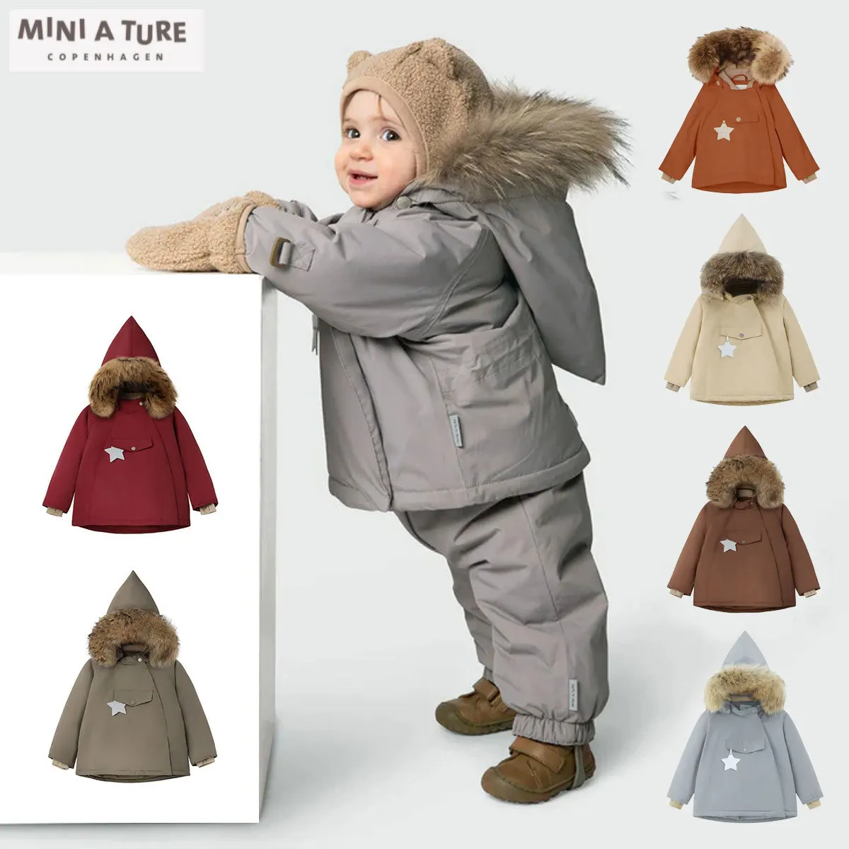 Children's Down Jacket 2024 Winter New Cartoon Fashion Windproof Warm Boys Jacket Cute Girls Cotton Clothes Children's Clothing