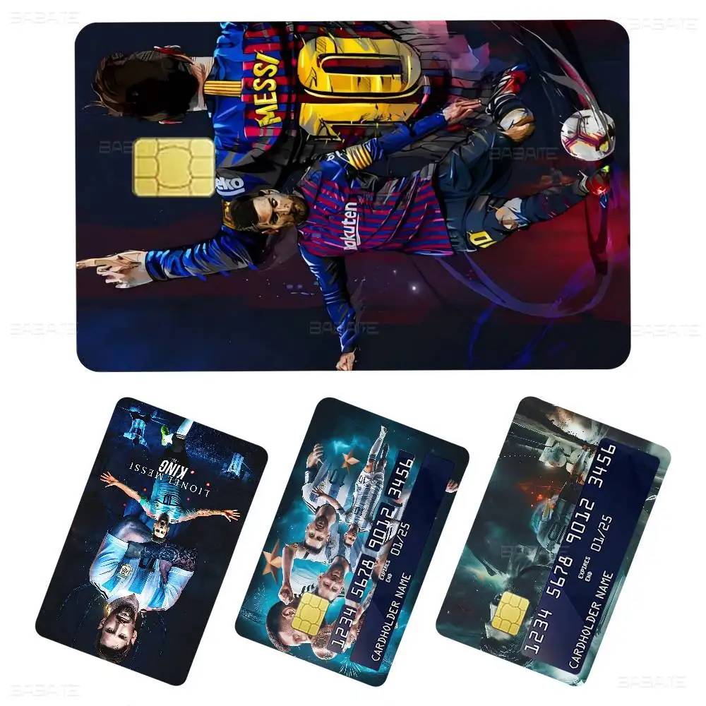 M-messi Soccer Anmie Sticker Film Skin Cover For Credit Card Debit Bank Card Front