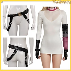 Jinx Gloves Belt Game LOL Cosplay Fantasy Roleplay Glove Waistband Halloween Carnival Party Costume Props Accessories for Women