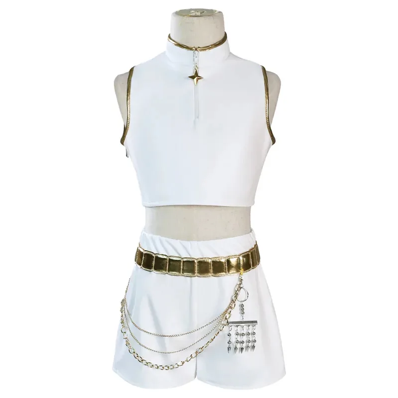 2025 yiyi Kpop cazadores de demonios Rumi Zoey Mira disfraz de Cosplay Halloween Huntrix dorado de talla grande Kostume