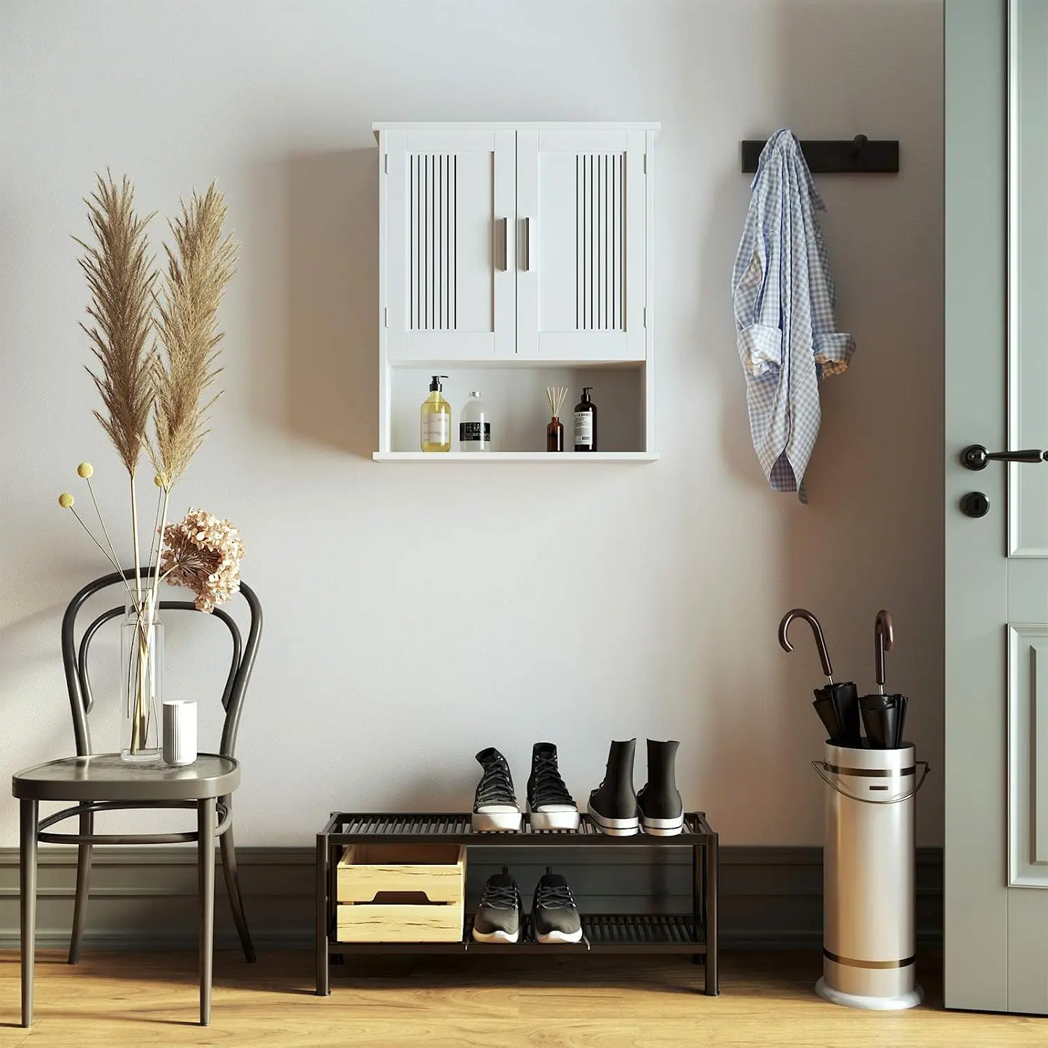 NEW wall cabinet, suspended bathroom storage box, cabinet with adjustable shelves, 7.9 