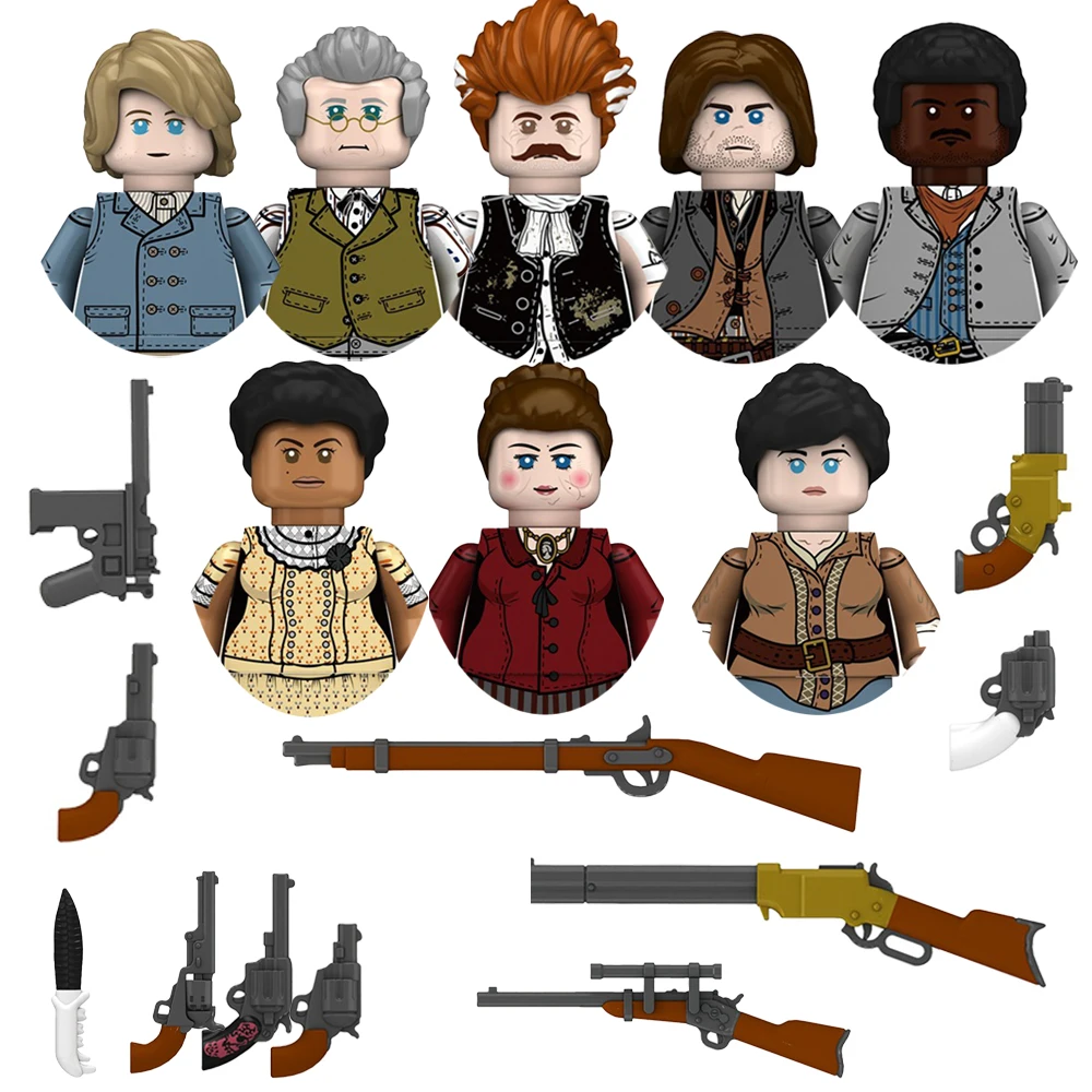 Western Game RED Dead Redemption Building Blocks Accessory Assembly Brick Collectible Toy Gift for Hobbyists Christmas Children