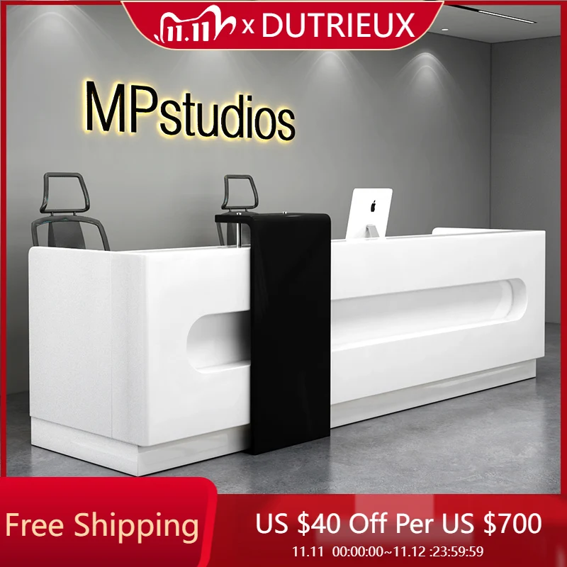 

Design Drawers Reception Desks L Shaped White Desk Counter Reception Desks Service Commericial Escrivaninha Industrial Furniture