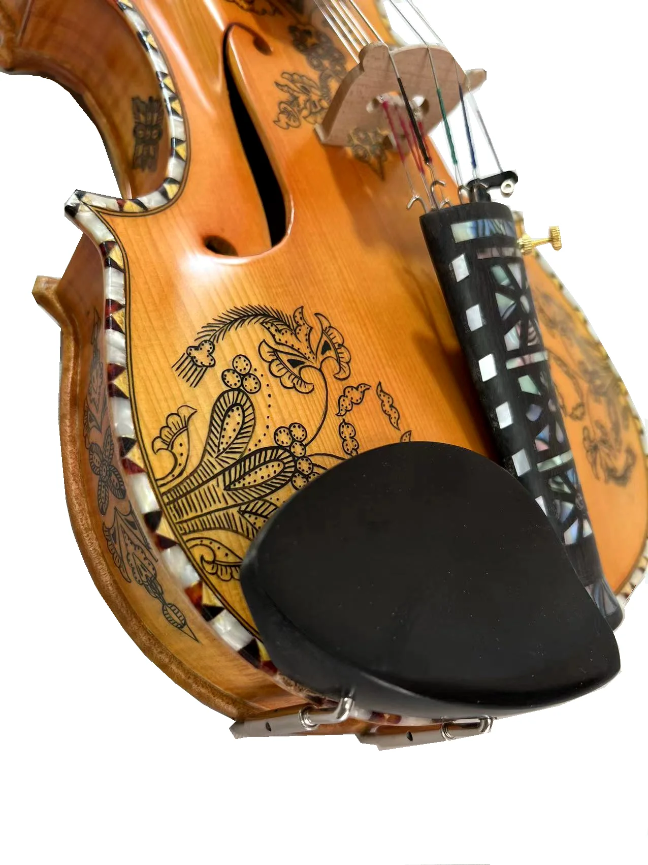 4/4 Full Size Norwegian Fiddle Violin Professional Grade Deluxe Fancy Concert Level Nice Sound #10047