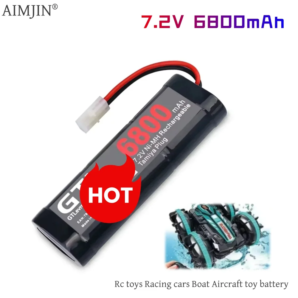 7.2V 6800mAh High Capacity NiMH RC Battery with Tamiya Conne
