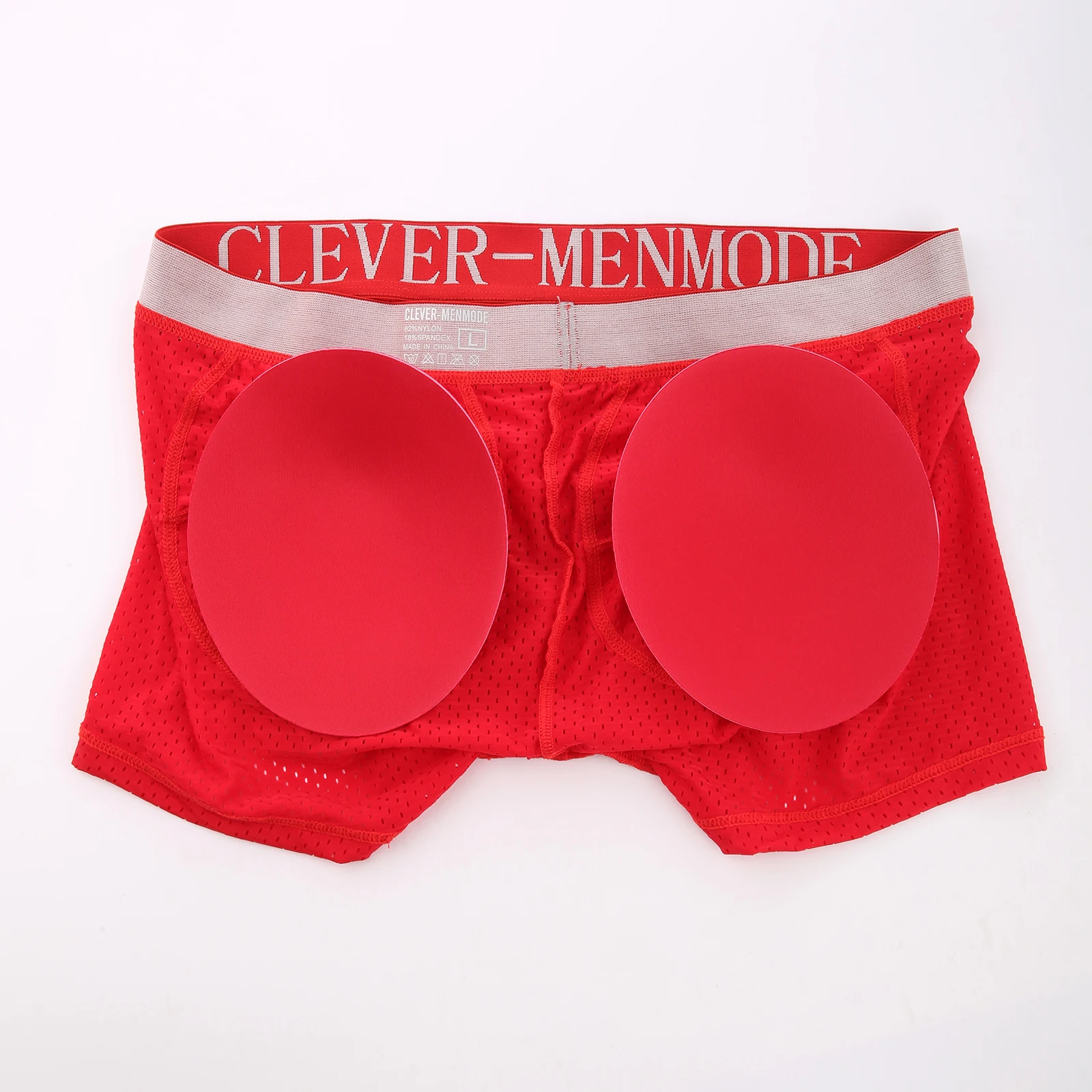 

Men's Mesh Boxer Shorts Soft Breathable Butt Lift Boxers Sports Comfortable Underpants Mesh Boxer Briefs Removable Two Butt Pad