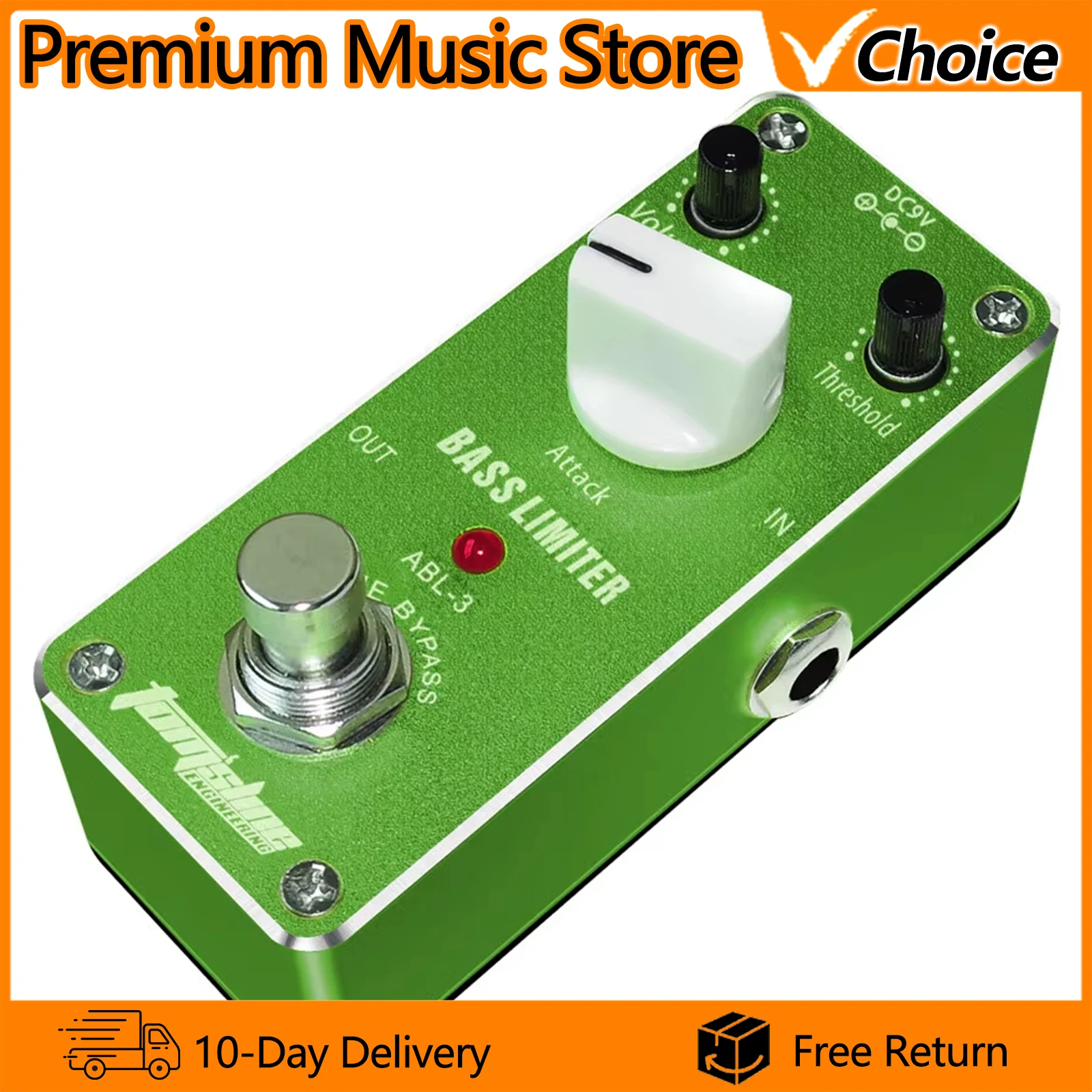 

Электрогитарная педаль эффектов AROMA ABL-3, педаль лимитера для баса, корпус из алюминиевого сплава, True Bypass, аксессуары и запчасти для бас-гитары