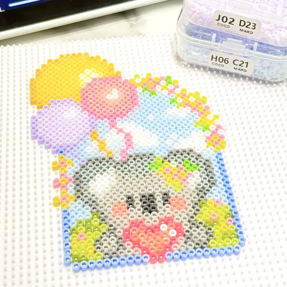 Child-Safe 1000Pcs 2.6mm Hama Perler Beads | Mini Pixel Art 3D Handmade Art Kits - Bead Crafts for Kids